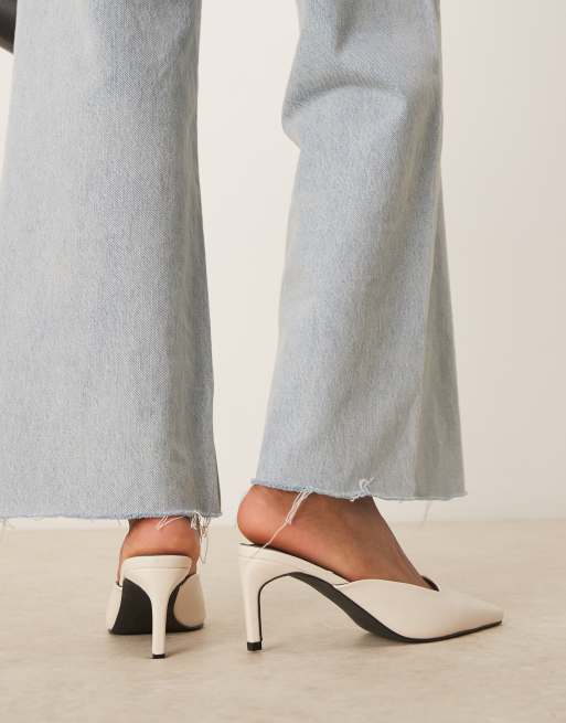 RAID Miko kitten heeled mules in cream