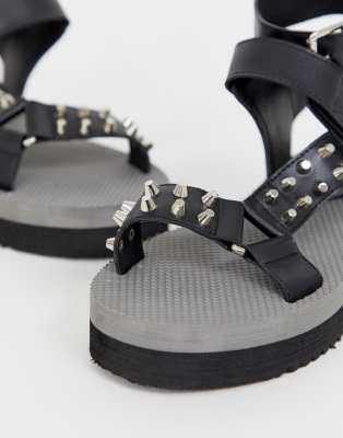 raid perrie black chunky hiker boots