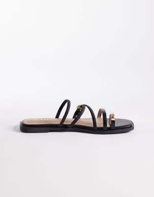  Moon flat sandals with metal detail 