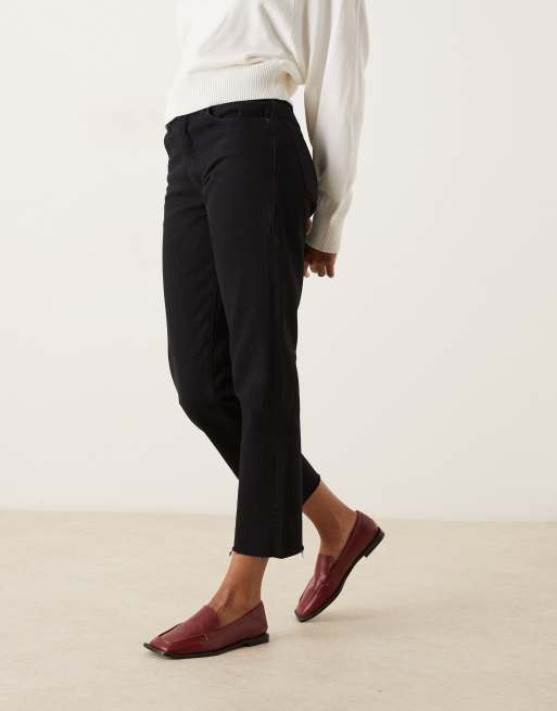 RAID Neely square toe loafers in burgundy