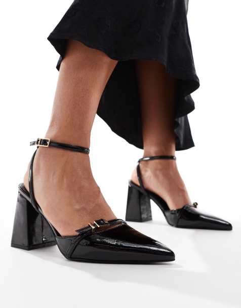 RAID Neim block heeled shoes in black - view 1