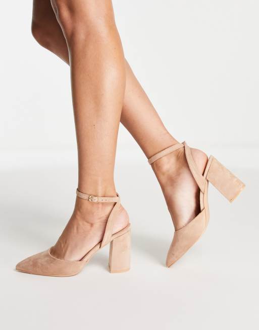 RAID – Neima – Schuhe in Mikro-Beige mit Blockabsatz ASOS - Main Image