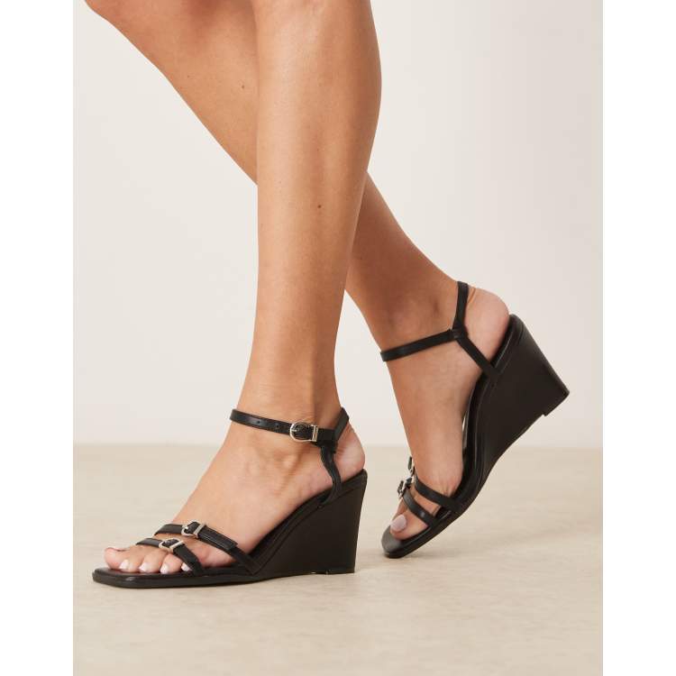 Chaussure Unbeatable Sandales CompensÃ©es Femme Noires Tamaris