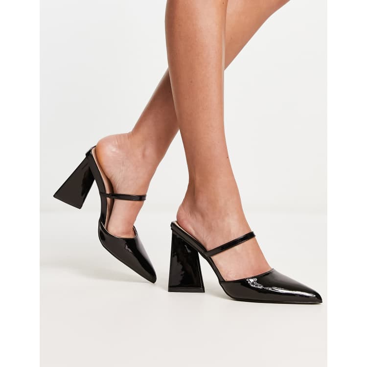 Black Patent Leather Luxury Classic Women Pumps Pointed Toe Thin