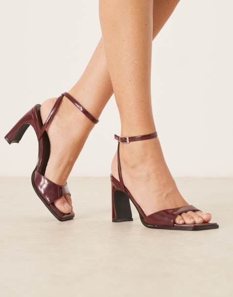 RAID Novie heeled sandals in burgundy - view 1