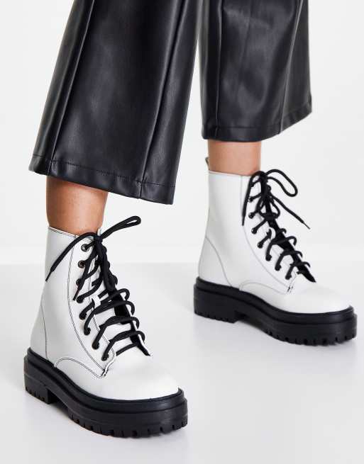 RAID – Obey – Ankle-Boots zum Schnüren in Weiß