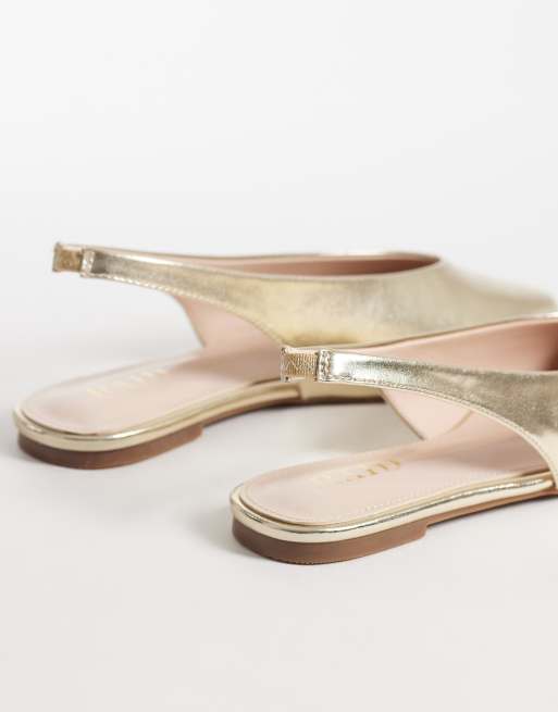 RAID - Piella - Chaussures plates à bride arrière - Doré, 4 de 4