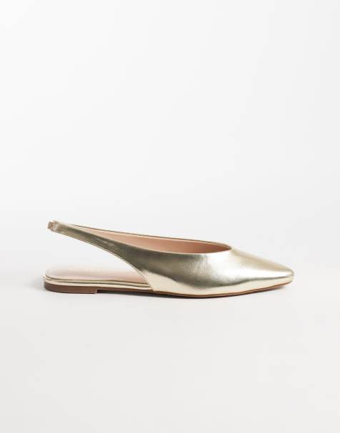 RAID - Piella - Guldfarvede flade slingback-sko - view 1