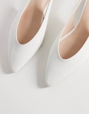 Raid Piella Slingback Flat Shoes In White