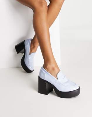 RAID - Presha - Loafers met hak en plateauzool in blauw