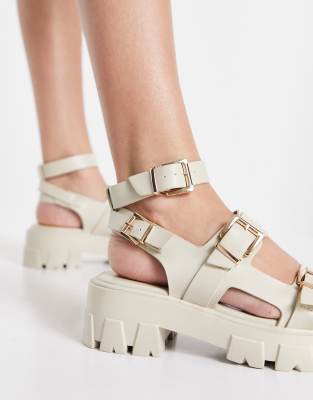 raid chunky heeled sandals in stone drench