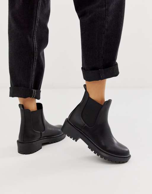 RAID Radar Black Chunky Chelsea Boots