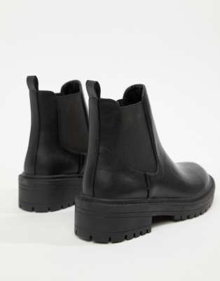 raid radar black chunky chelsea boots