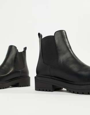 raid radar black chunky chelsea boots