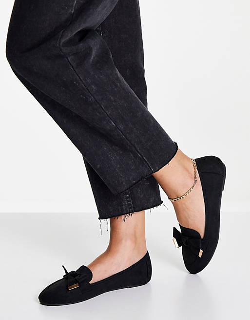 Shoes Flat Shoes/RAID Reema flat shoes with bow in black 
