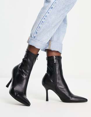 leather ankle high boots