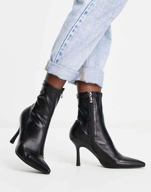 Black boots sale stiletto heel