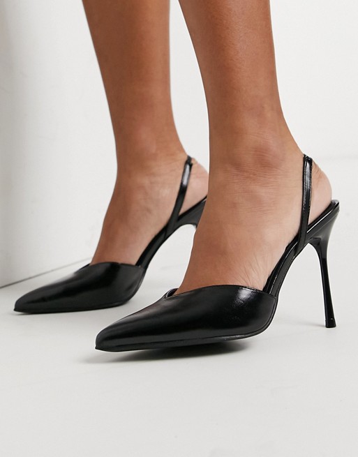 RAID Rexel heeled shoes with sweetheart cut in black