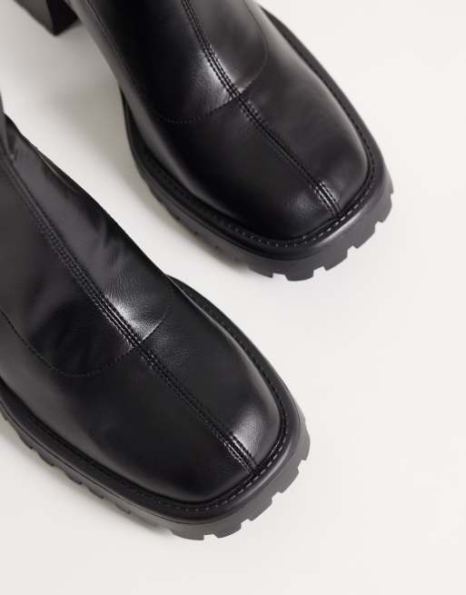 RAID Riona block heeled ankle boots in black, 3 of 4