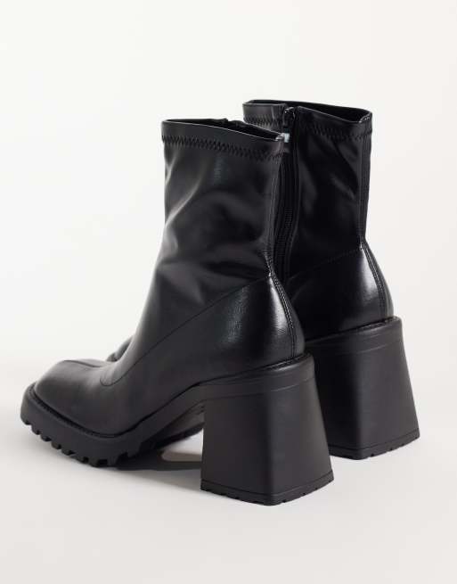 RAID Riona block heeled ankle boots in black, 4 of 4