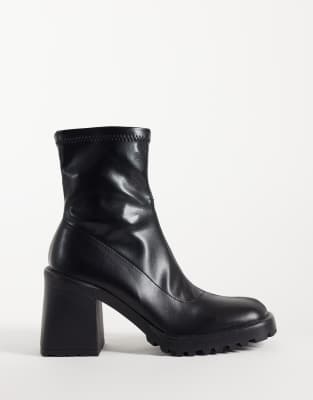 Raid Riona Block Heeled Ankle Boots In Brown