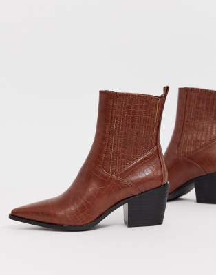 raid rocco black croc western boots