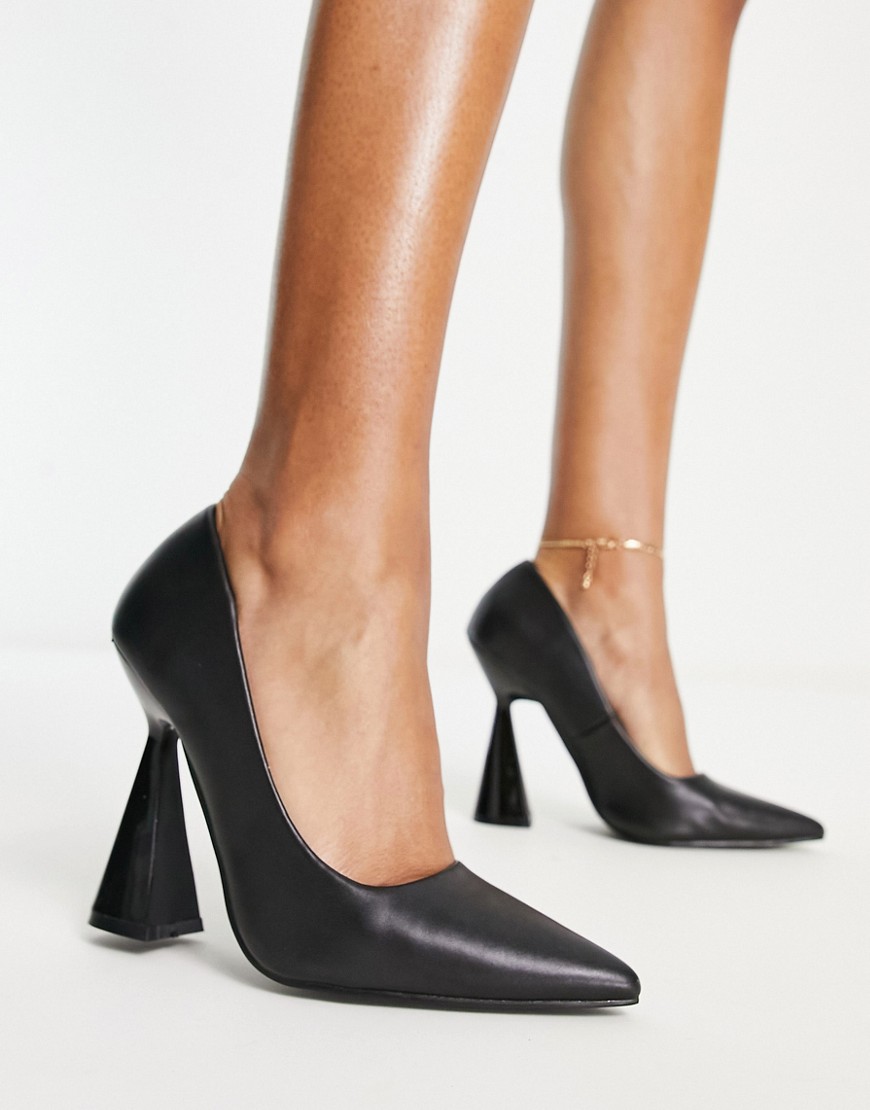 Raid Roshni heeled court shoes in black