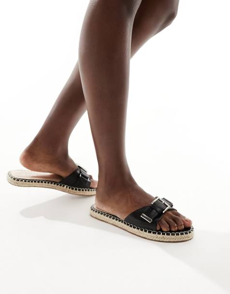 RAID – Ruheen – Flache Espadrille-Sandalen in Schwarz - view 1