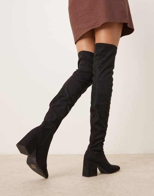 Over the knee boots block heel hotsell