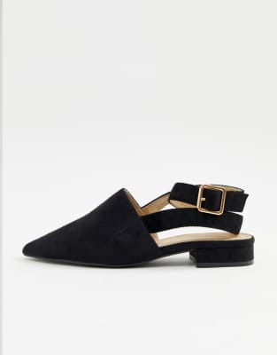 open back flat shoes