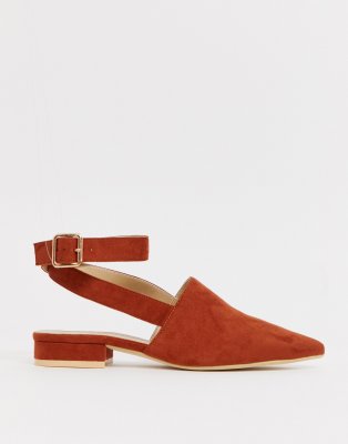 open back flat shoes