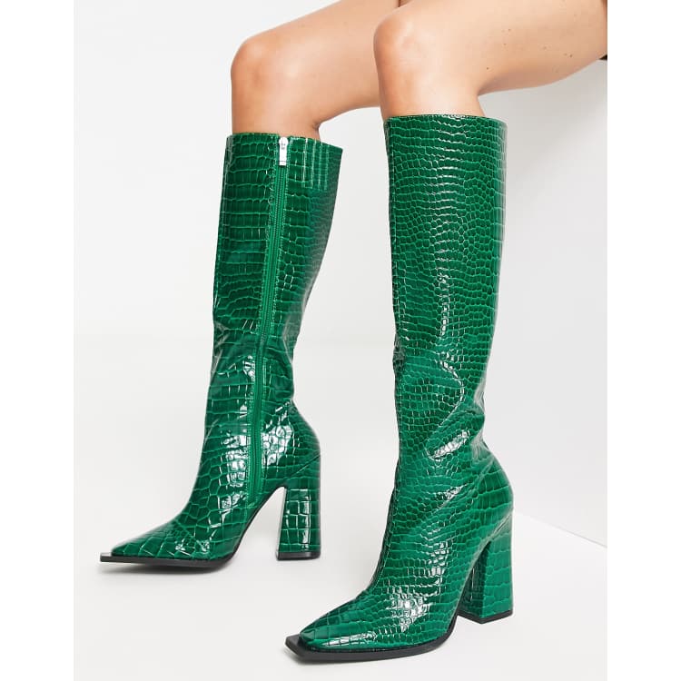 Long green clearance boots