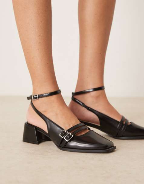 RAID – Stacia – Mary-Jane-Schuhe mit Absatz und Fersenriemen in Schwarz - view 1