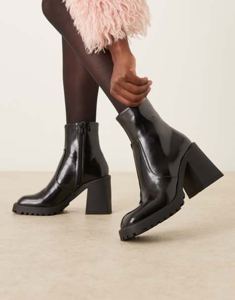 RAID – Sugar – Svarta ankelboots med blockklack - view 1