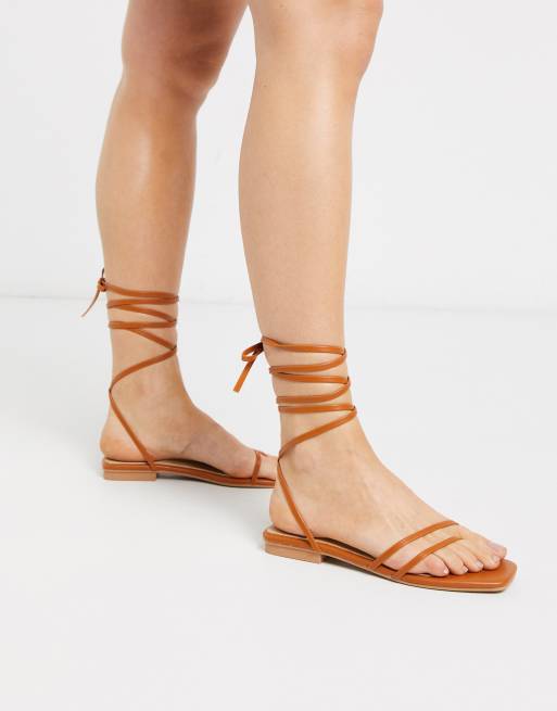 Tie store gladiator sandals