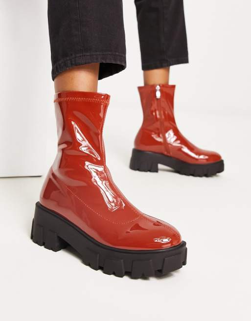 Red sole ankle store boots