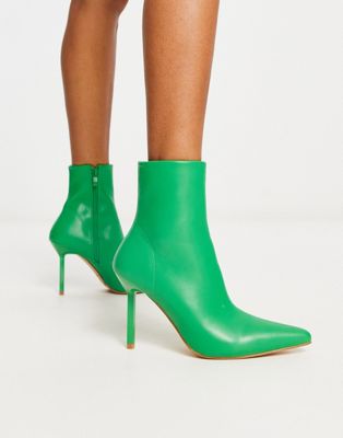 RAID Tamrya stiletto ankle boots in green - ASOS Price Checker