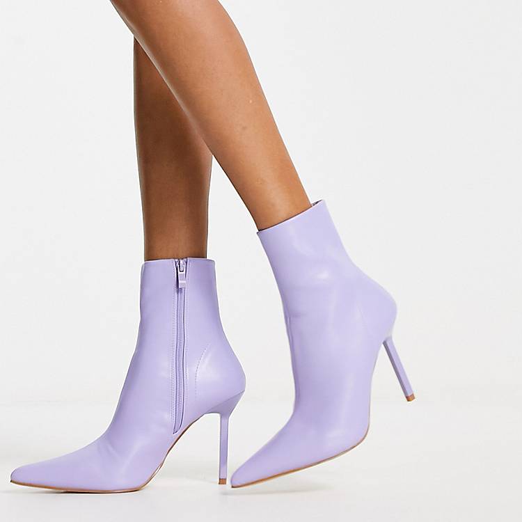 Raid Tamrya stiletto ankle boots in lavender | ASOS