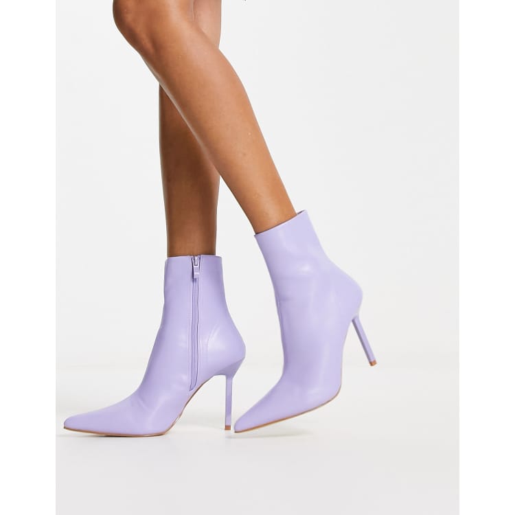 Raid Tamrya stiletto ankle boots in lavender | ASOS