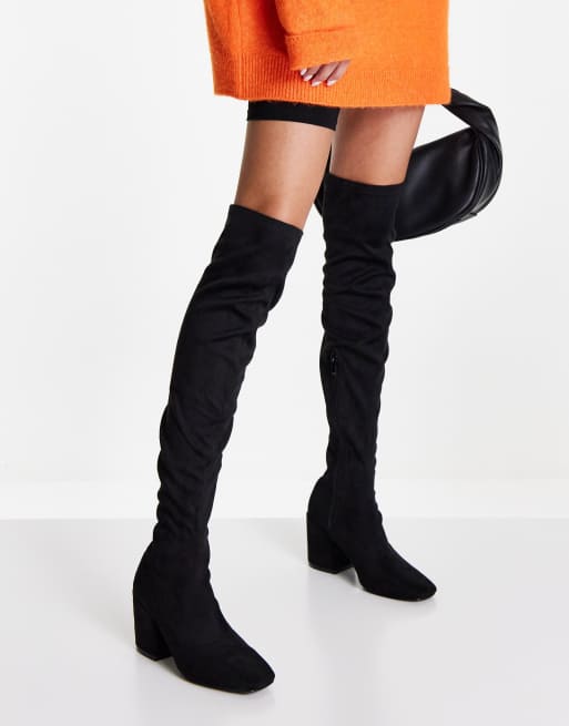 Tay block heel knee high sale boot