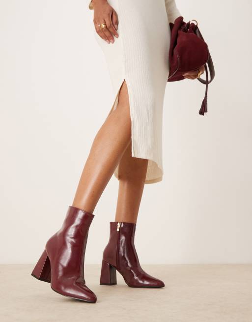 Bottines bordeaux talon online