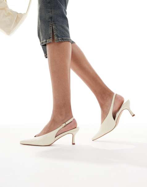 RAID - Tristen - Slingback schoenen met kitten hak in botergeel - view 1