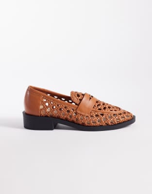 Raid Uliana Woven Loafers In Brown