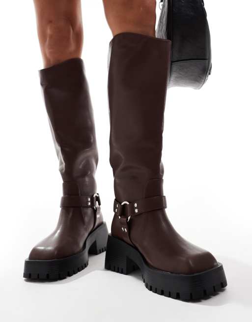 Bottes Biker Femme Bottine Biker Biker Boots Bottes Femme Bout - Main Image