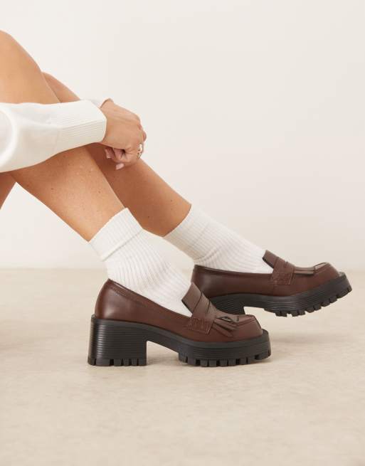 RAID Vamika chunky loafers in brown, 3 of 4