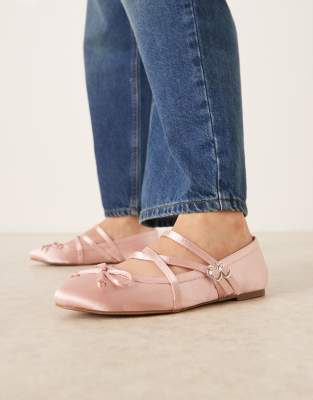 Raid - Varley - Ballerines plates satinées - Marron rose