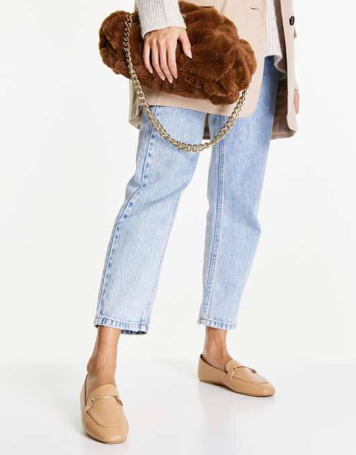 RAID - Vella - Scarpe basse morbide con punta quadrata beige con dettaglio dorato
