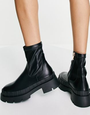 RAID Wella chunky ankle boots in black | Smart Closet