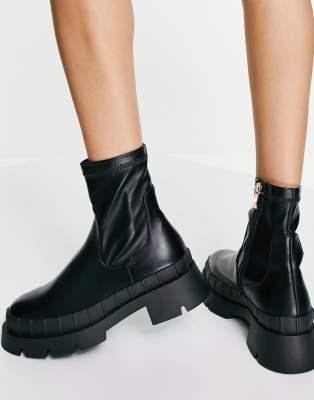 RAID Wella chunky ankle boots in black