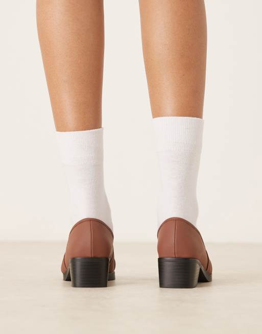 RAID Wide Fit - Aarvi - Loafers met brede pasvorm en vierkante neus in bruin, 3 van 4
